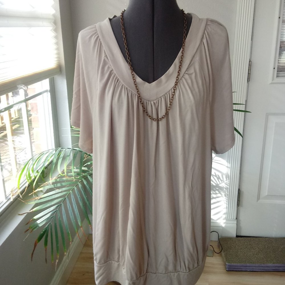 JM Collection V Neck Tunic - Picture 2 of 10
